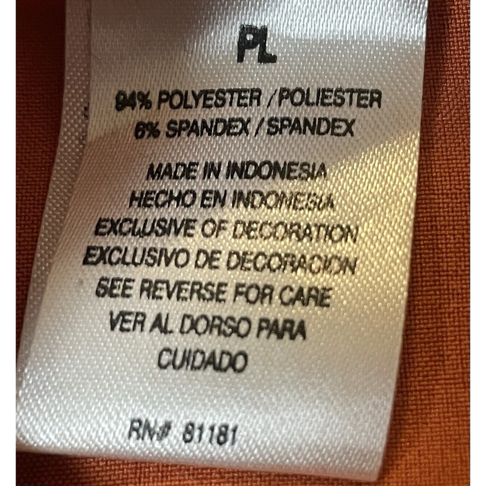Vtg Kathy Che Button Front Shirt Women's S Studded Orange Pockets Career Casual - Picture 12 of 14